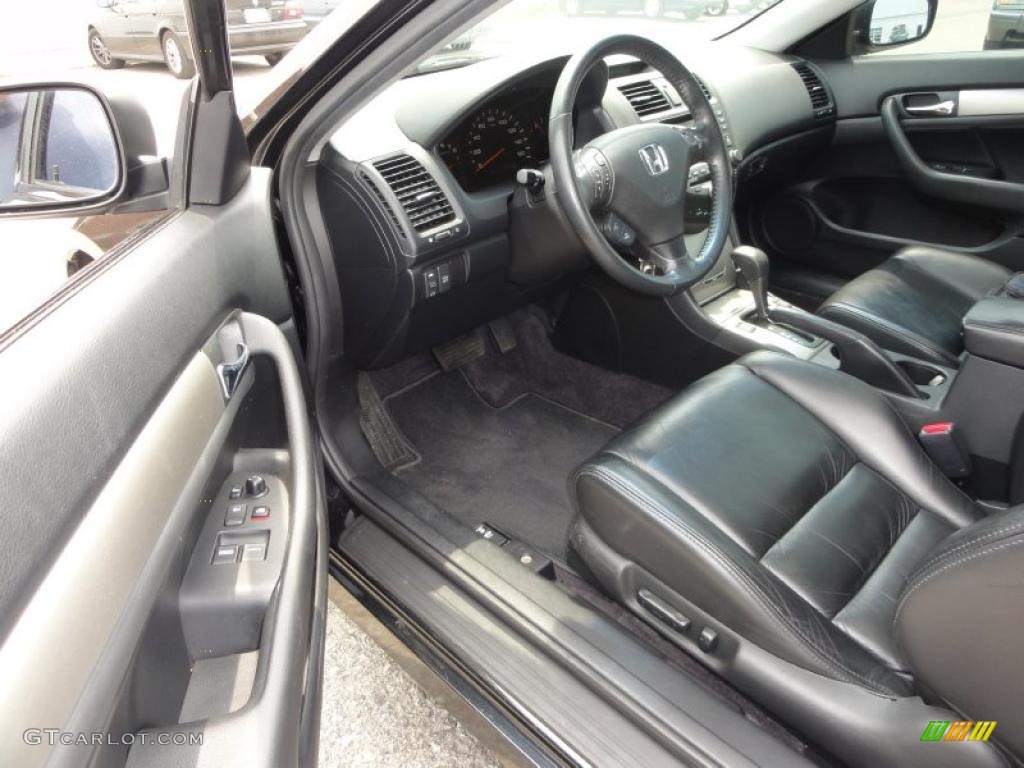 2006 Accord EX-L V6 Coupe - Nighthawk Black Pearl / Black photo #13