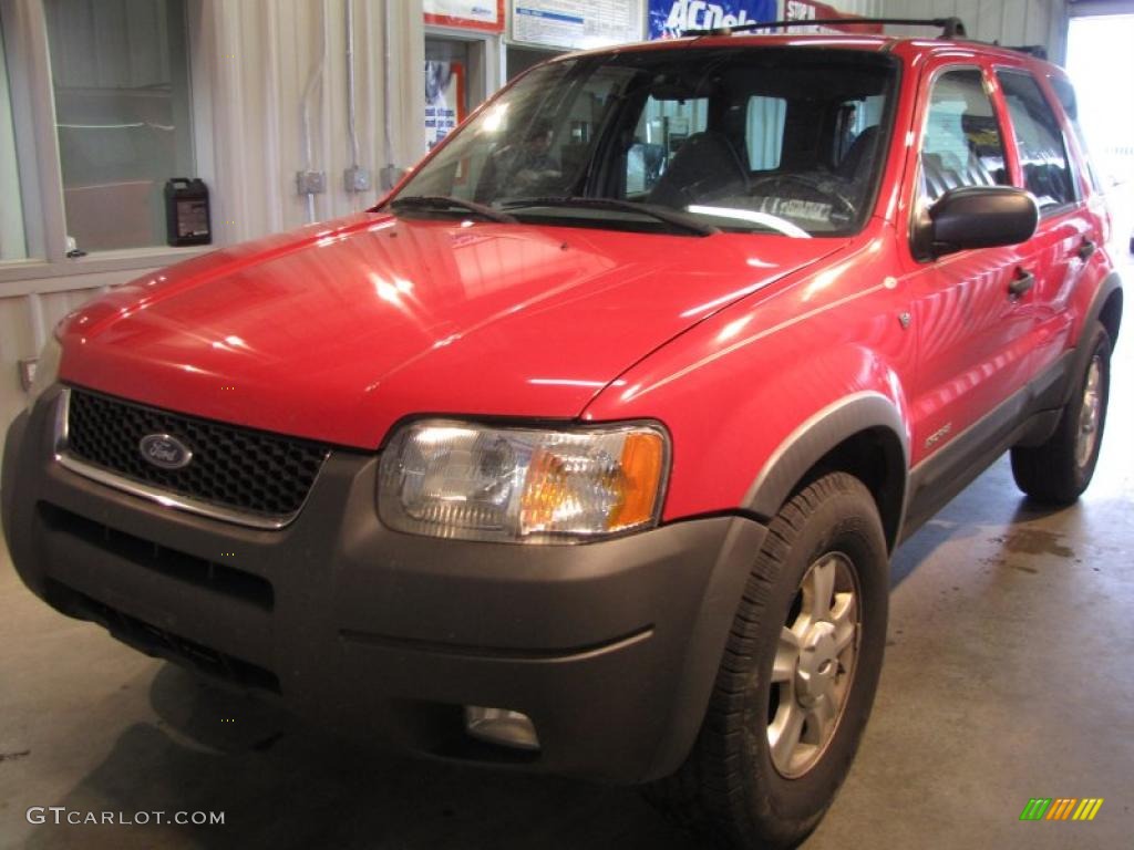 2001 Escape XLT V6 4WD - Bright Red Metallic / Medium Graphite Grey photo #2