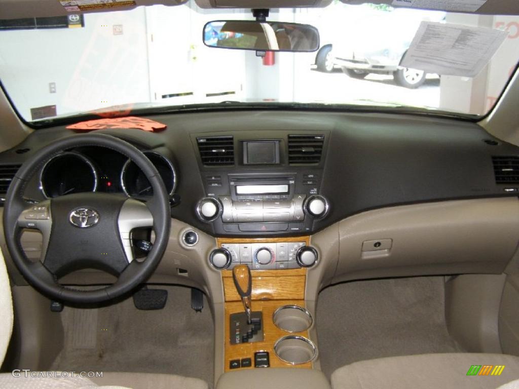 2008 Toyota Highlander Hybrid 4WD Sand Beige Dashboard Photo #49833009