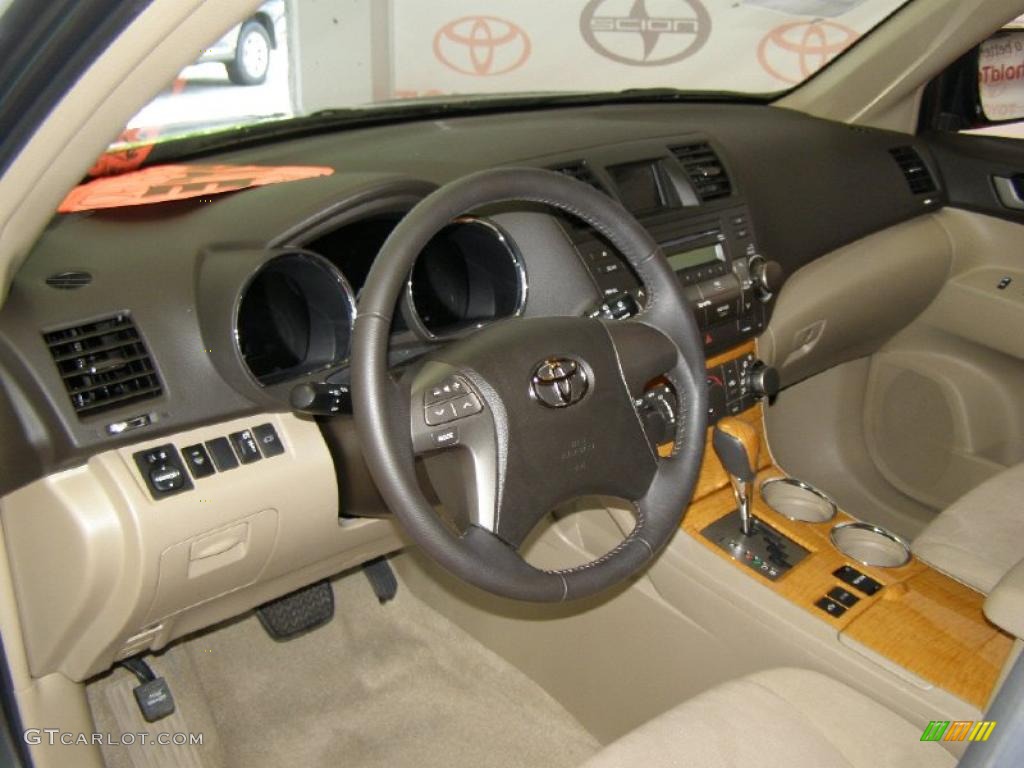 Sand Beige Interior 2008 Toyota Highlander Hybrid 4WD Photo #49833030