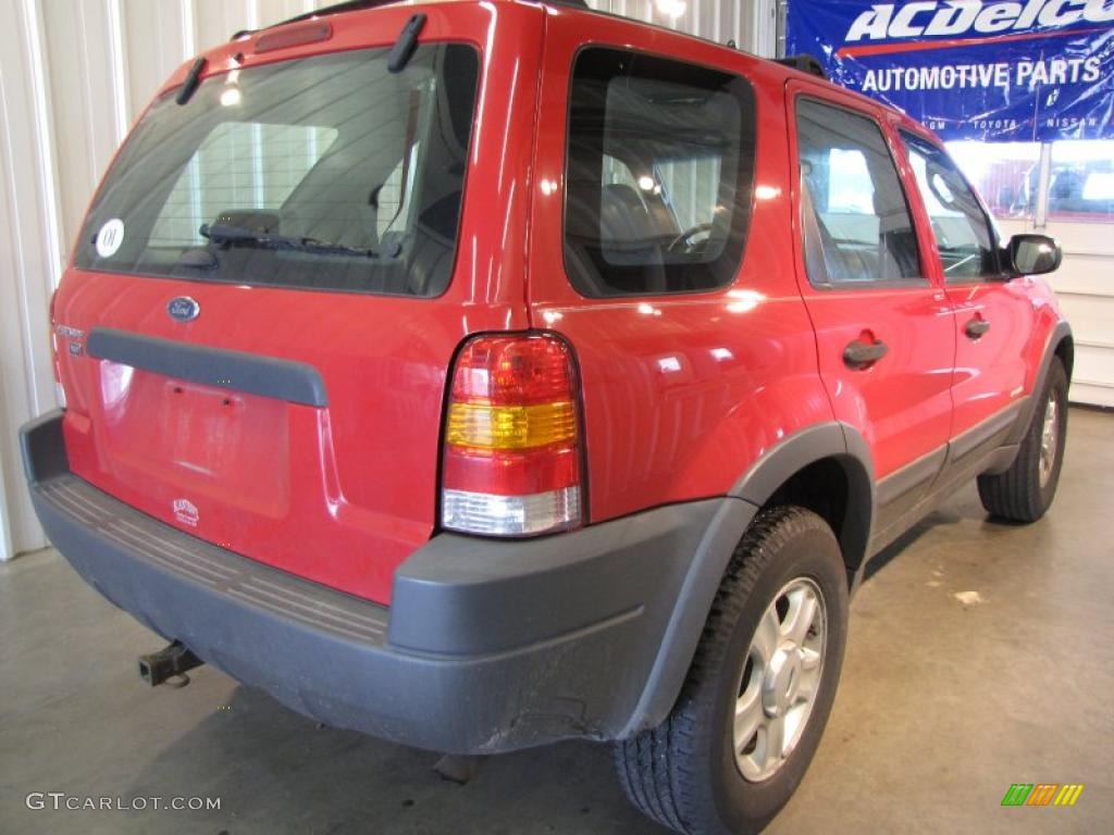 2001 Escape XLT V6 4WD - Bright Red Metallic / Medium Graphite Grey photo #4