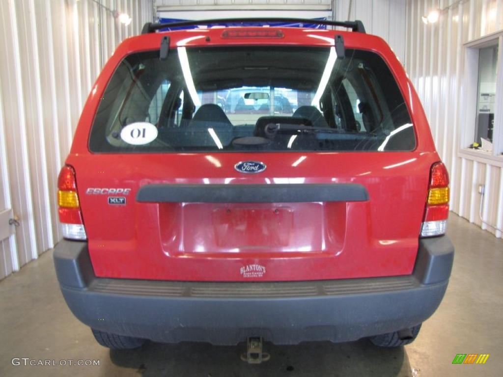 2001 Escape XLT V6 4WD - Bright Red Metallic / Medium Graphite Grey photo #6