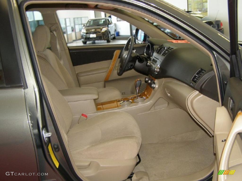 Sand Beige Interior 2008 Toyota Highlander Hybrid 4WD Photo #49833219