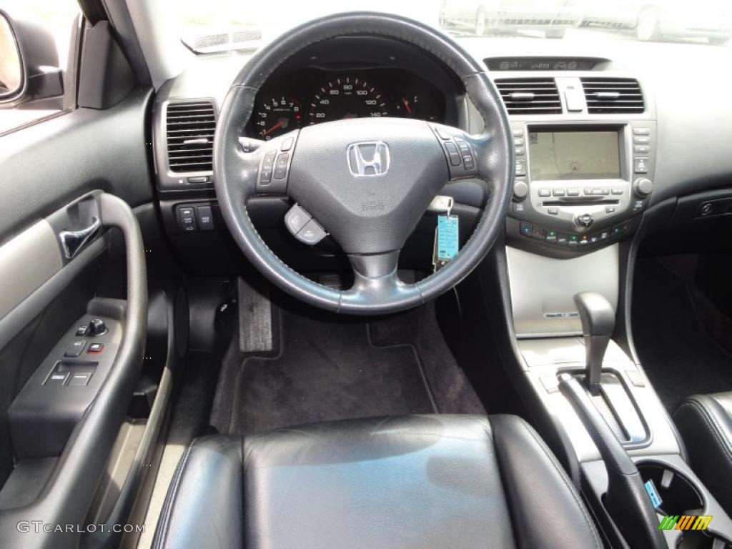 2006 Honda Accord EX-L V6 Coupe Black Dashboard Photo #49833360