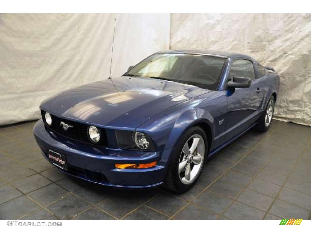2008 Mustang GT Premium Coupe - Vista Blue Metallic / Dark Charcoal photo #1