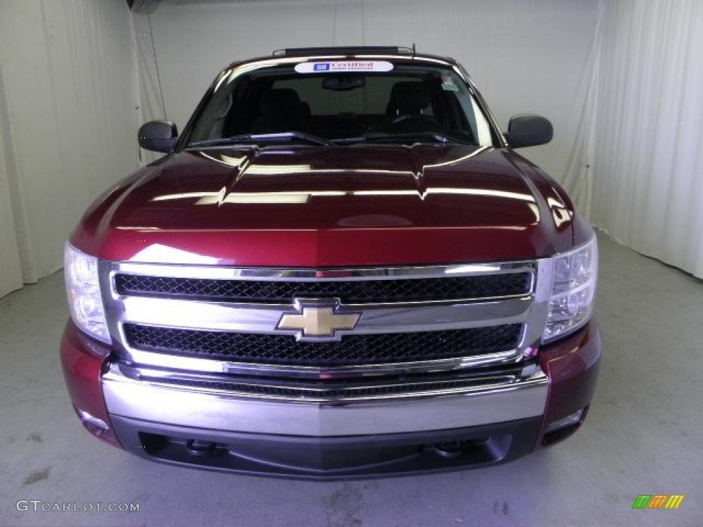 2008 Silverado 1500 Z71 Extended Cab 4x4 - Deep Ruby Metallic / Ebony photo #2