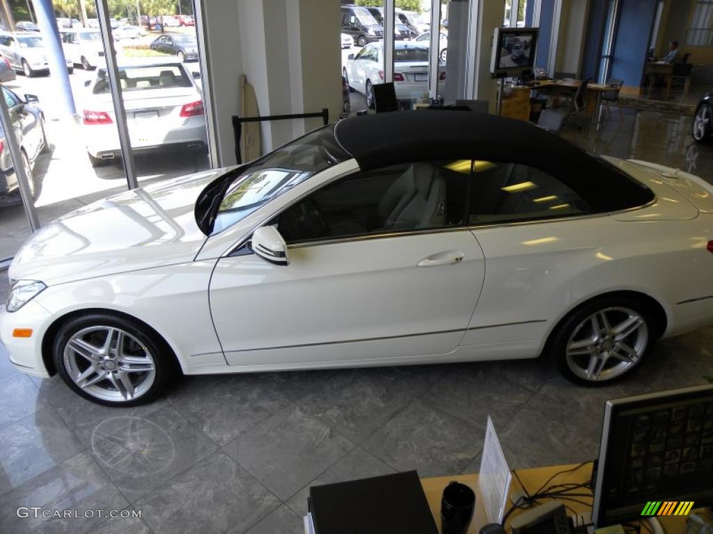 2011 E 350 Cabriolet - Arctic White / Almond/Mocha photo #1