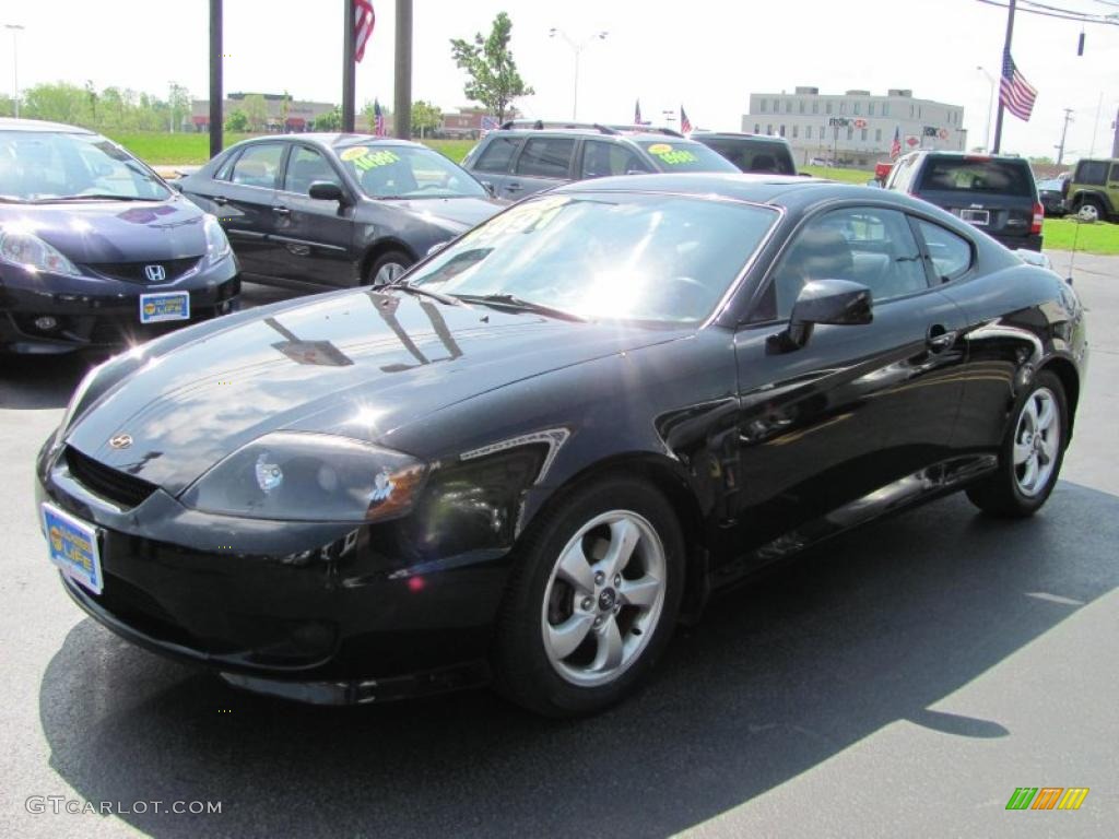 2005 Tiburon GS - Obsidian Black / Black photo #1