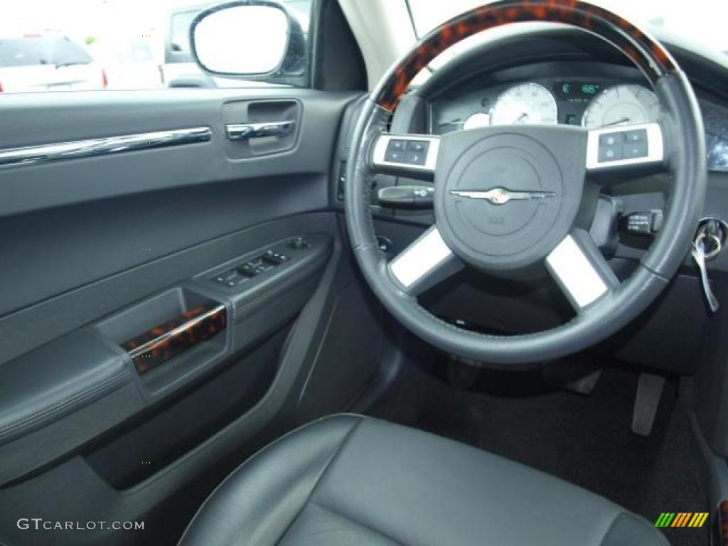 2010 Chrysler 300 Limited Dark Slate Gray Steering Wheel Photo #49836729