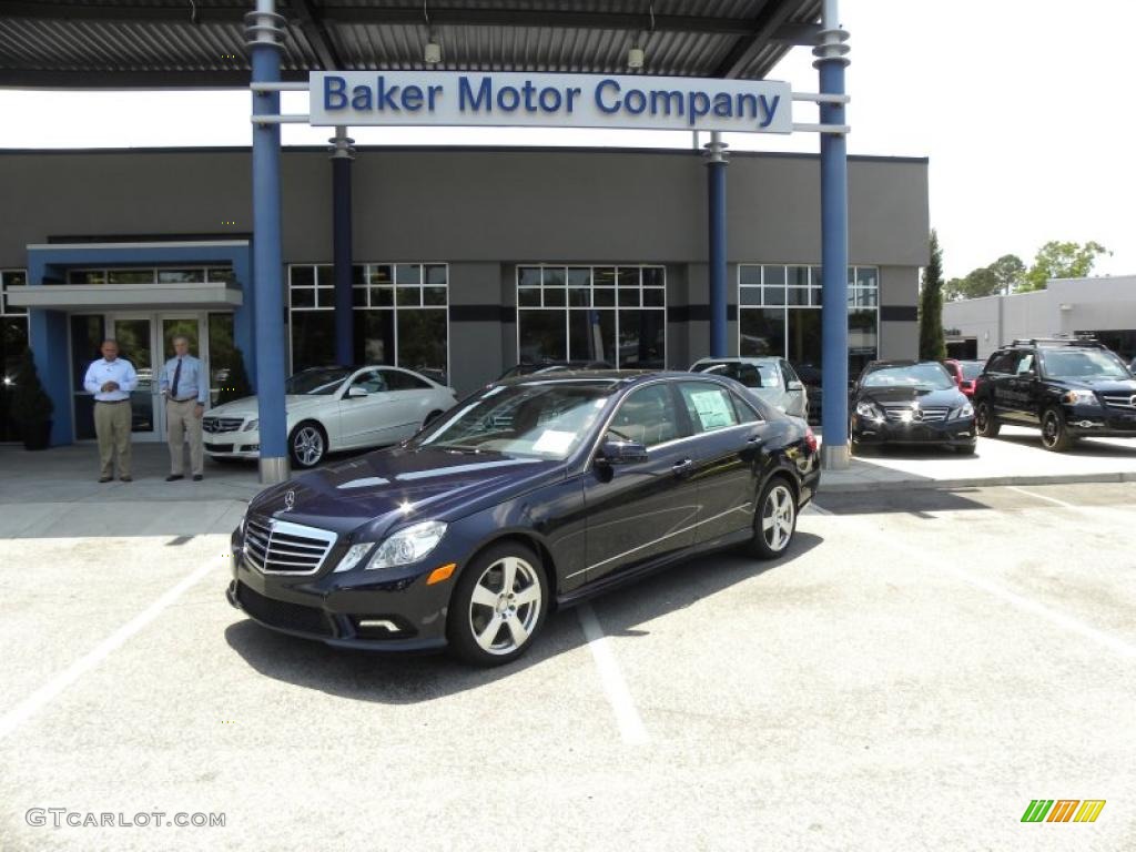 2011 E 350 Sedan - Capri Blue Metallic / Almond/Black photo #1