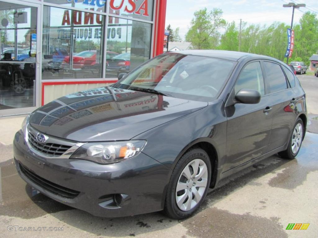 2008 Impreza 2.5i Wagon - Dark Gray Metallic / Carbon Black photo #1