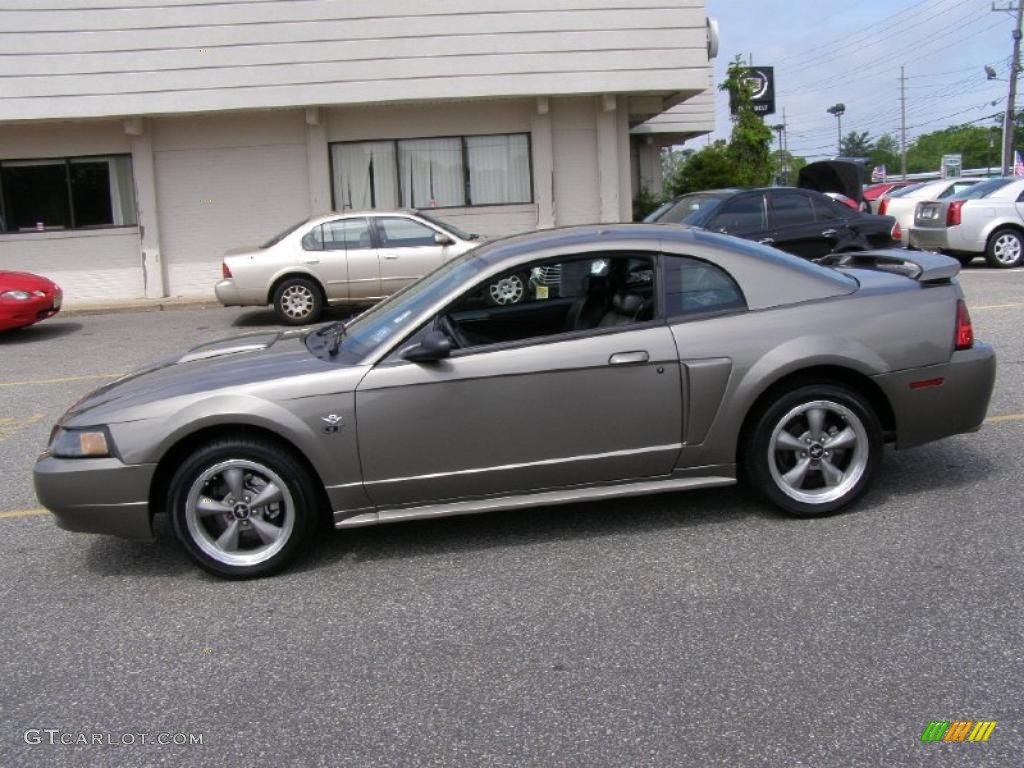 2001 Mustang GT Coupe - Mineral Grey Metallic / Dark Charcoal photo #4