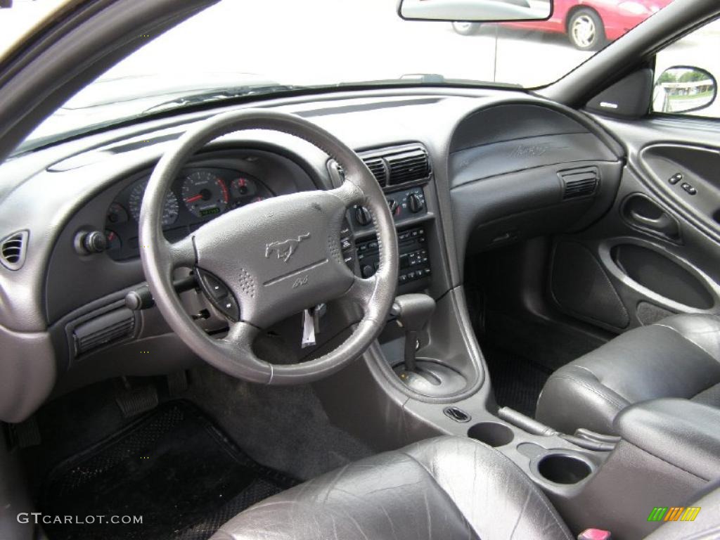 2001 Mustang GT Coupe - Mineral Grey Metallic / Dark Charcoal photo #7