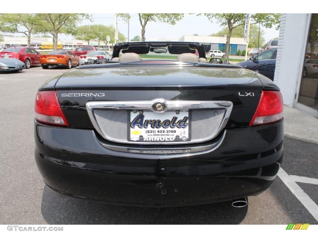 2001 Sebring LXi Convertible - Black / Taupe photo #5