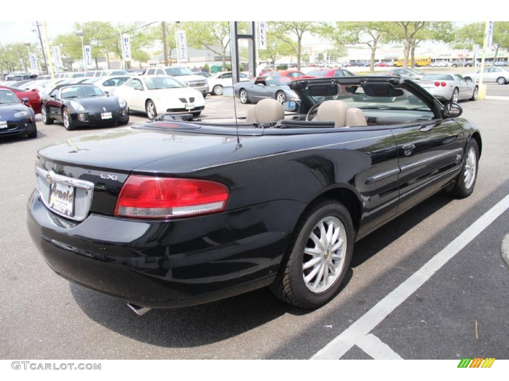 2001 Sebring LXi Convertible - Black / Taupe photo #6