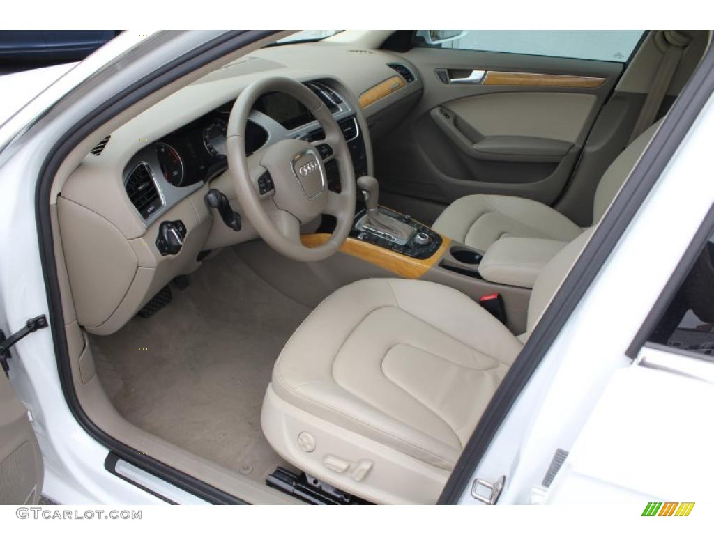 Cardamom Beige Interior 2009 Audi A4 3.2 quattro Sedan Photo #49840543