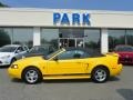 2004 Screaming Yellow Ford Mustang V6 Convertible  photo #19