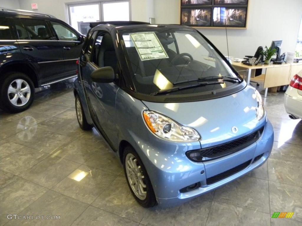 2011 fortwo passion cabriolet - Light Blue Metallic / Design Black photo #4
