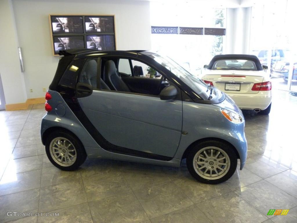 2011 fortwo passion cabriolet - Light Blue Metallic / Design Black photo #5