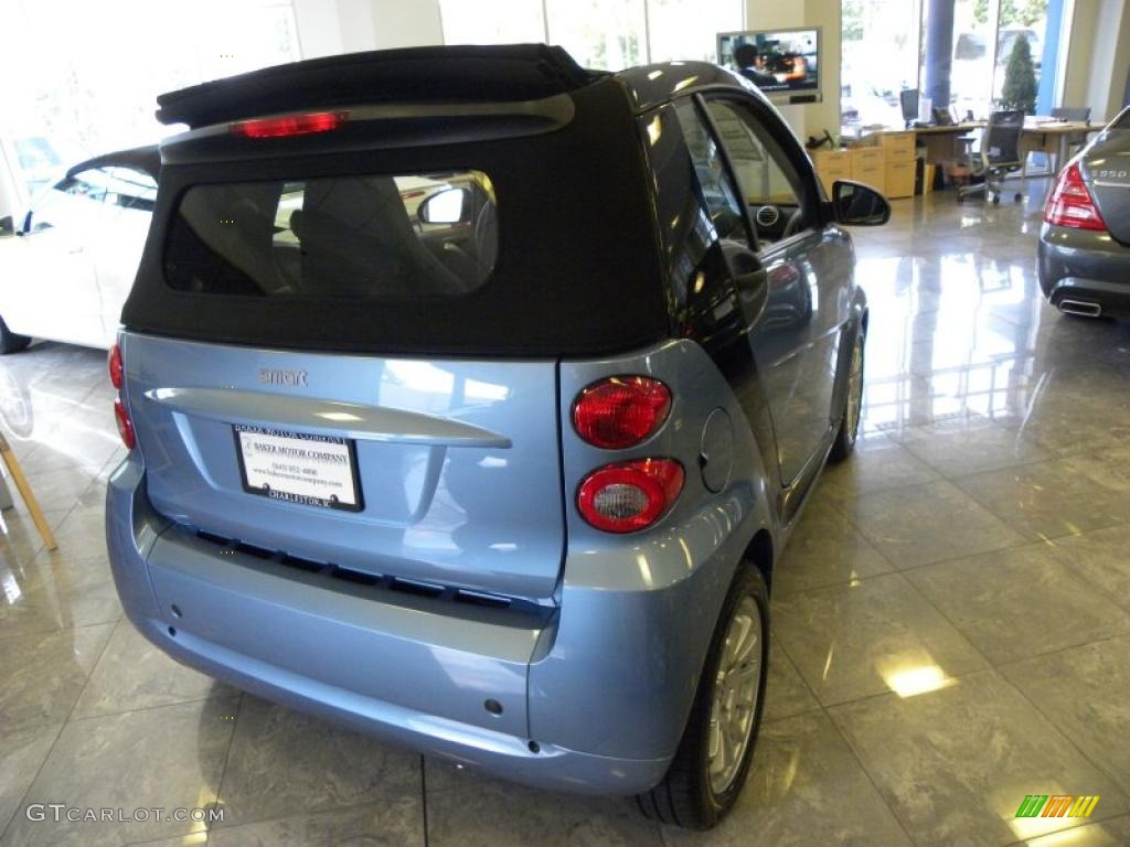 2011 fortwo passion cabriolet - Light Blue Metallic / Design Black photo #6