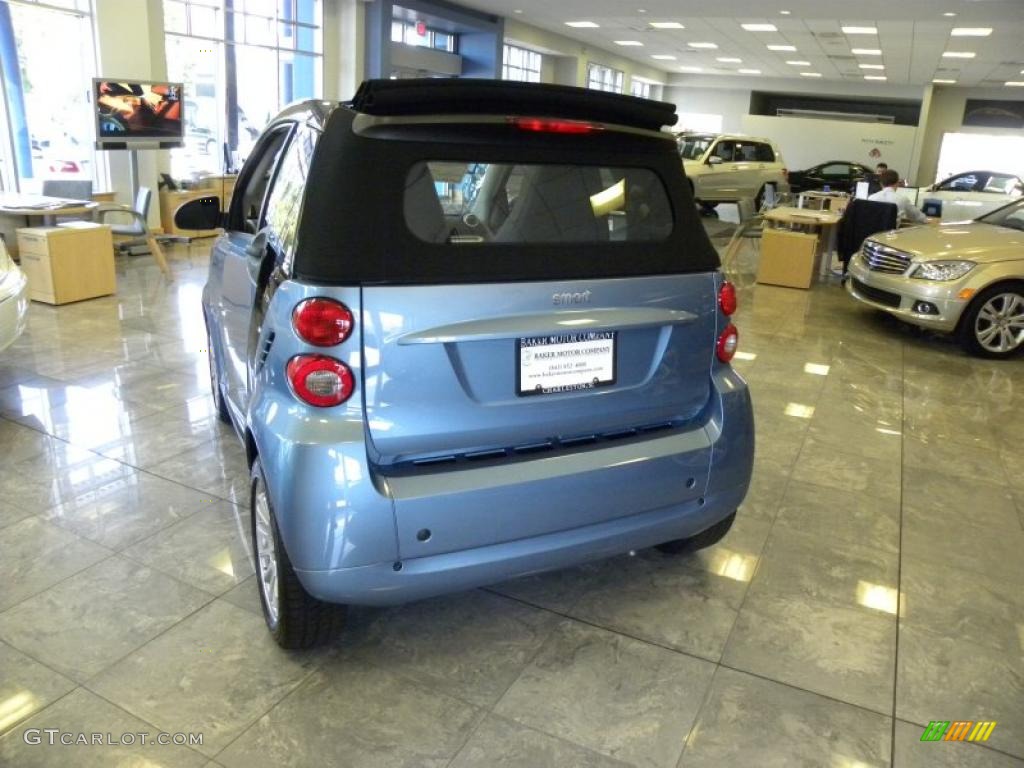 2011 fortwo passion cabriolet - Light Blue Metallic / Design Black photo #7