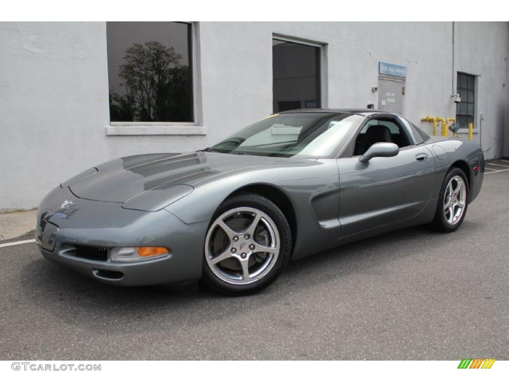 2003 Corvette Coupe - Medium Spiral Gray Metallic / Black photo #1