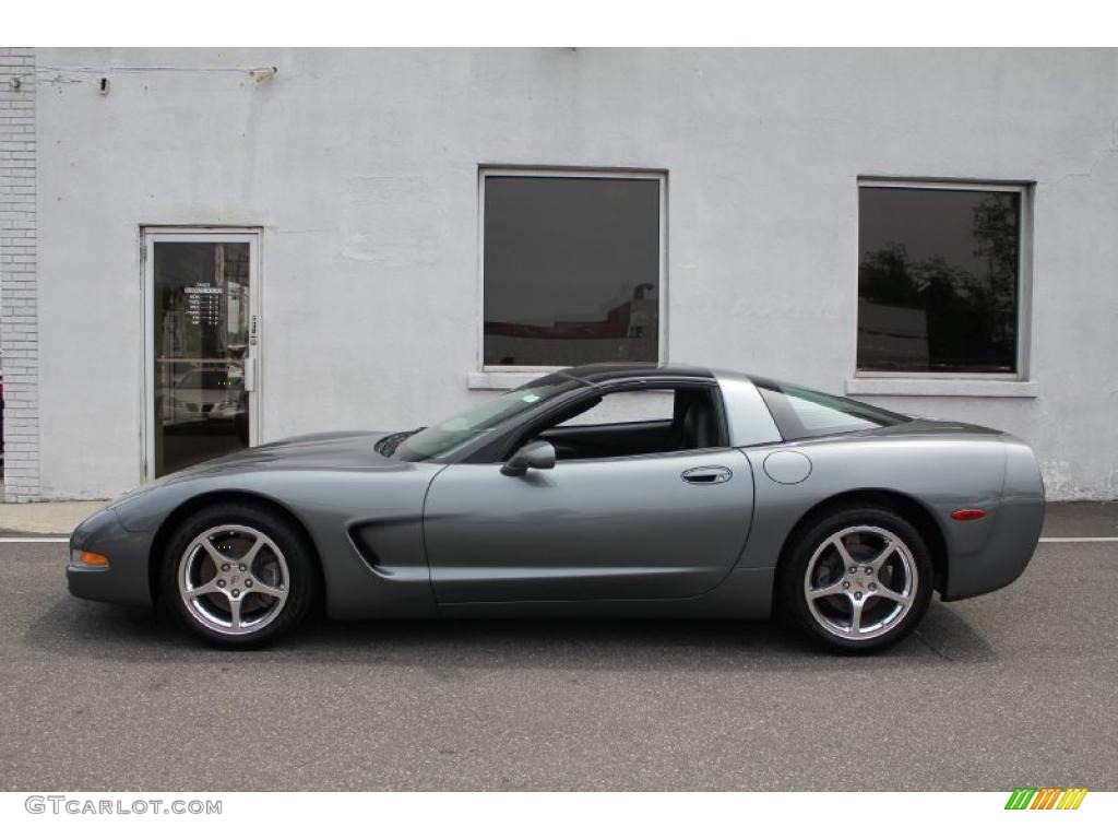 Medium Spiral Gray Metallic 2003 Chevrolet Corvette Coupe Exterior Photo #49842496