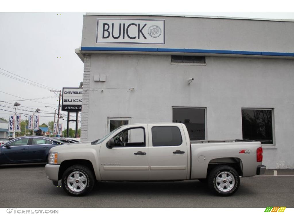 2008 Silverado 1500 LT Crew Cab 4x4 - Silver Birch Metallic / Ebony photo #3