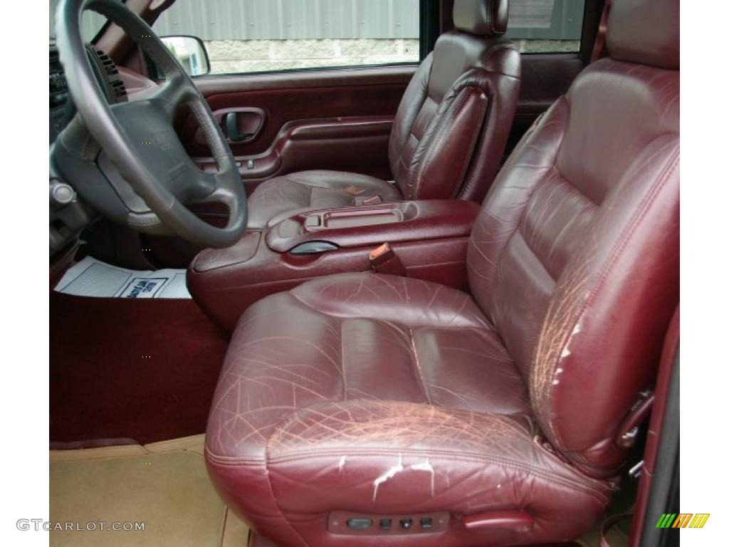 Maroon Interior 1996 GMC Sierra 1500 SLT Extended Cab Photo #49843771