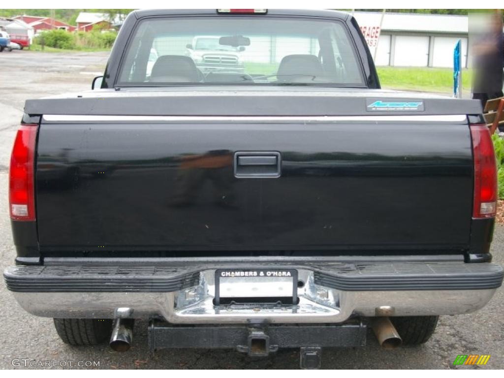 1996 Sierra 1500 SLT Extended Cab - Black / Maroon photo #6