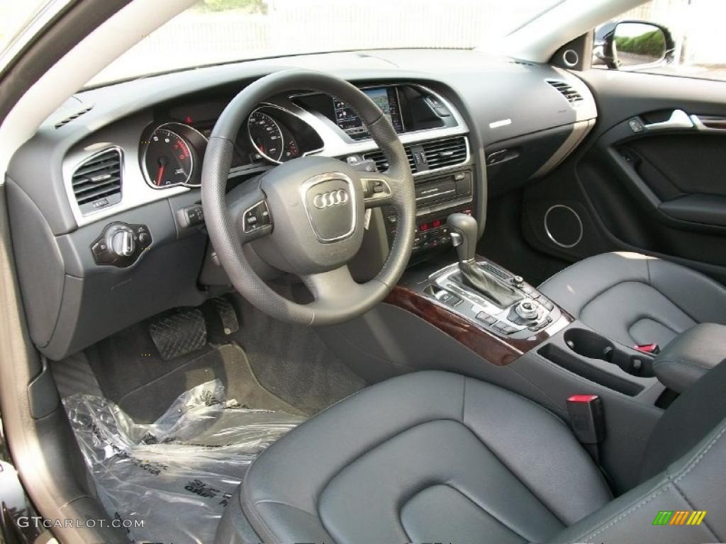 Black Interior 2010 Audi A5 2.0T quattro Coupe Photo #49844338