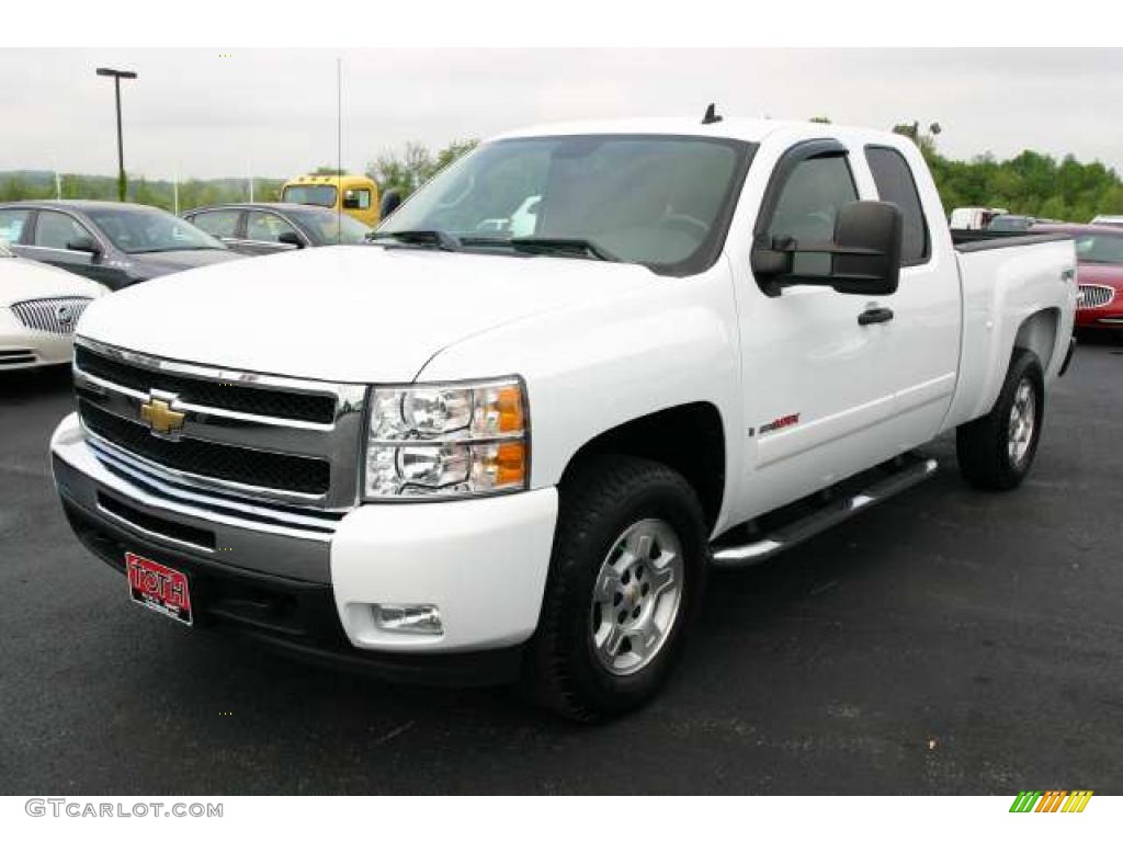 2008 Silverado 1500 LT Extended Cab 4x4 - Summit White / Ebony photo #24