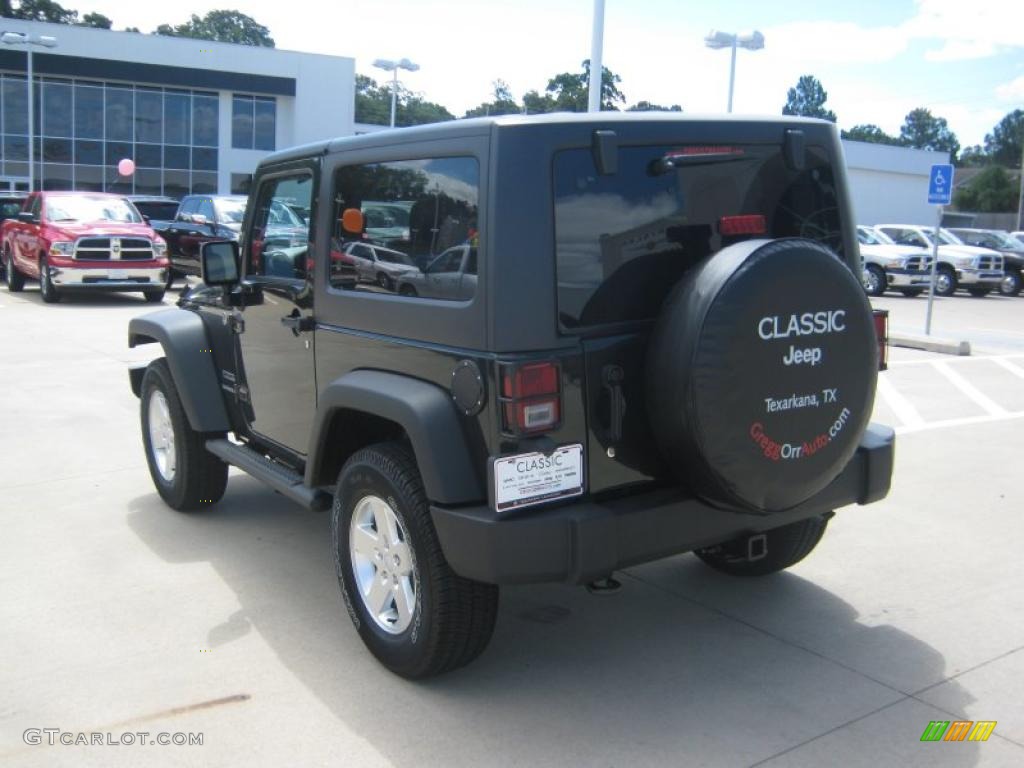 2011 Wrangler Sport S 4x4 - Natural Green Pearl / Black photo #3