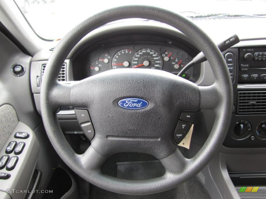 2005 Ford Explorer XLT 4x4 Graphite Steering Wheel Photo #49849363