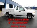 2011 Summit White GMC Sierra 2500HD Work Truck Extended Cab Chassis Utility  photo #1