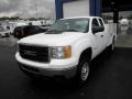 2011 Summit White GMC Sierra 2500HD Work Truck Extended Cab Chassis Utility  photo #3