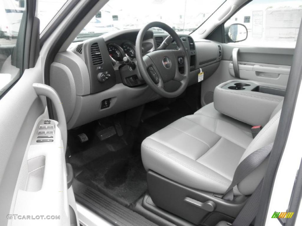 Dark Titanium Interior 2011 GMC Sierra 2500HD Work Truck Extended Cab Chassis Utility Photo #49850347