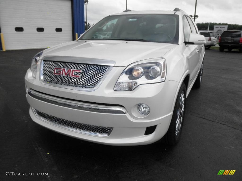 White Diamond Tintcoat 2011 GMC Acadia Denali Exterior Photo #49850500