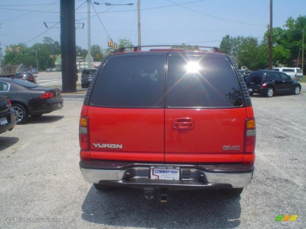 2000 Yukon SLT 4x4 - Fire Red / Medium Dark Oak photo #6