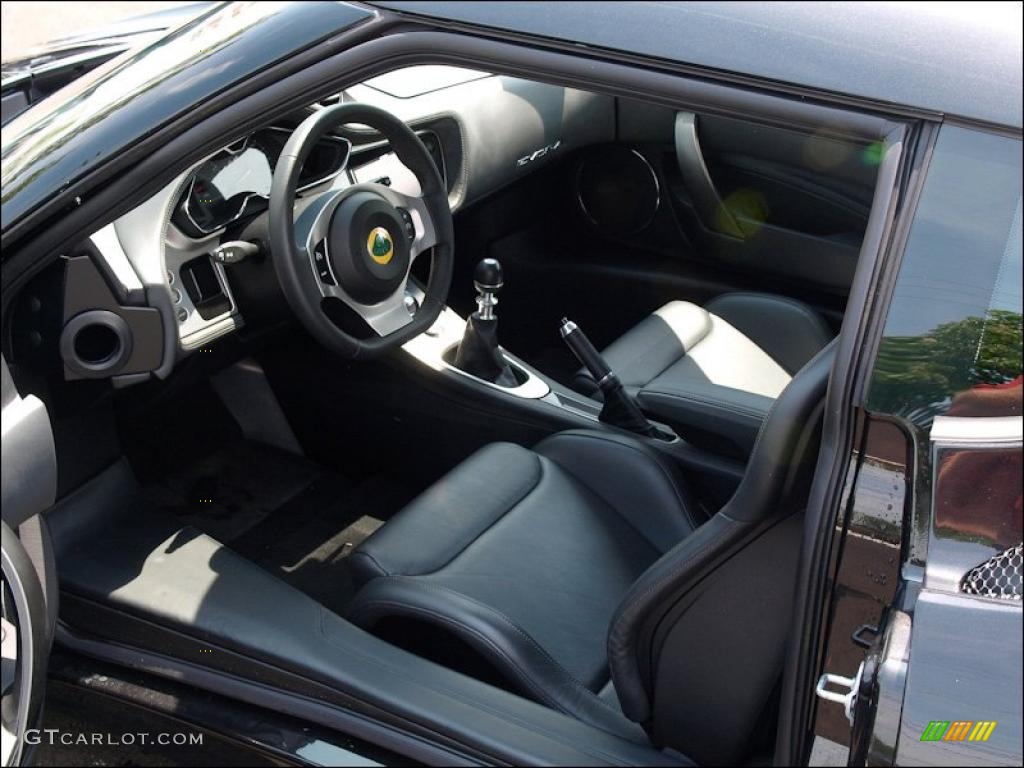 Charcoal Leather Interior 2010 Lotus Evora Coupe Photo #49854064
