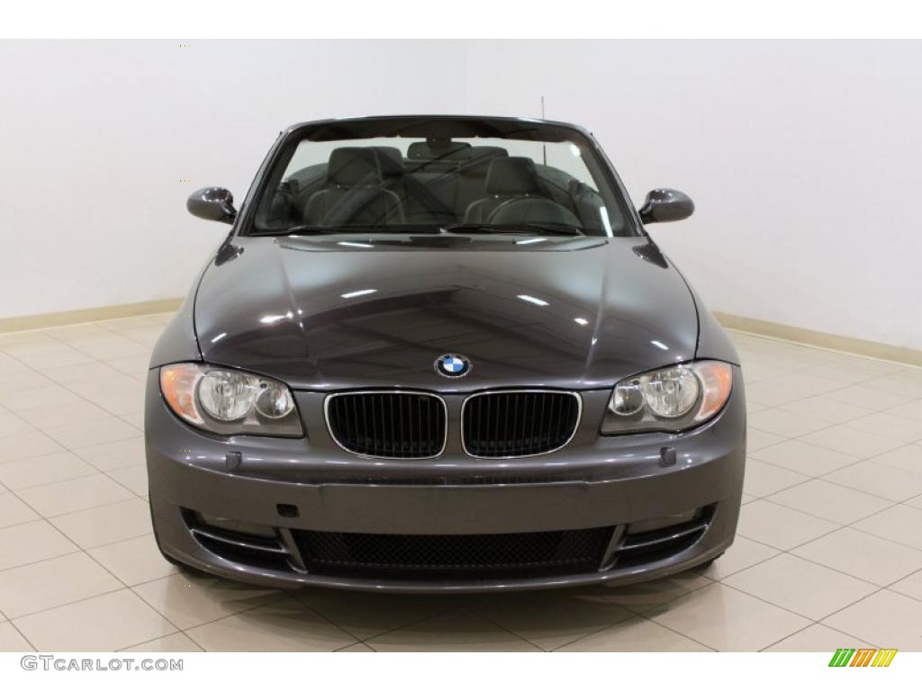 2008 1 Series 128i Convertible - Sparkling Graphite Metallic / Black photo #2