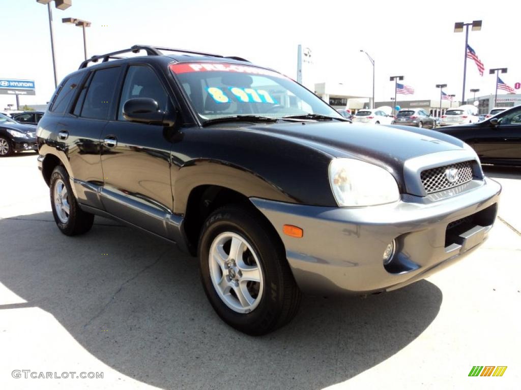 2003 Santa Fe LX - Black Obsidian / Gray photo #2