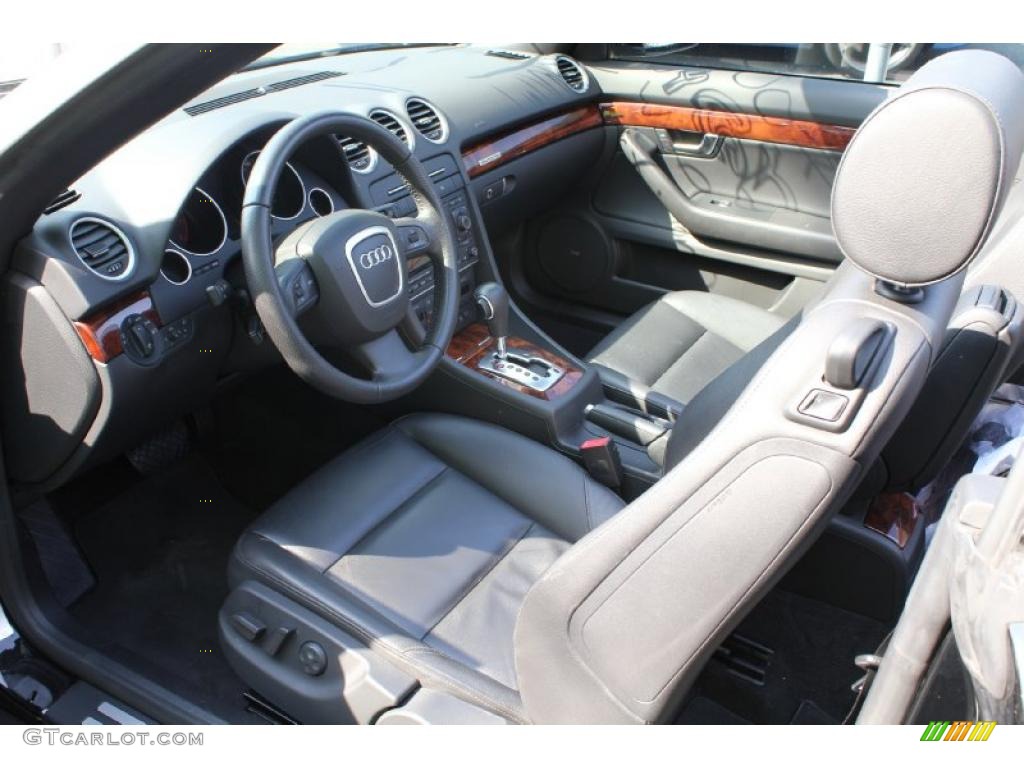 Ebony Interior 2007 Audi A4 3.2 quattro Cabriolet Photo #49858913