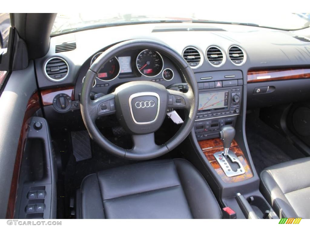 2007 Audi A4 3.2 quattro Cabriolet Ebony Dashboard Photo #49858928