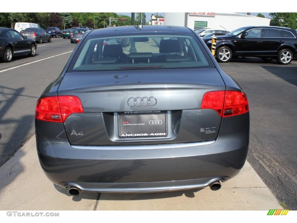 2008 A4 2.0T quattro S-Line Sedan - Dolphin Grey Metallic / Black photo #4