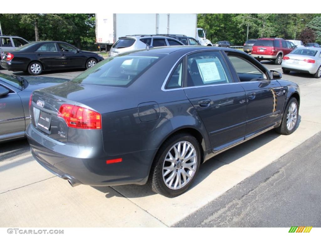 2008 A4 2.0T quattro S-Line Sedan - Dolphin Grey Metallic / Black photo #5