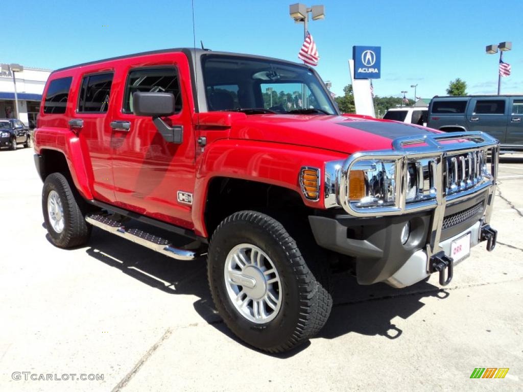 Victory Red 2008 Hummer H3 Standard H3 Model Exterior Photo #49859720