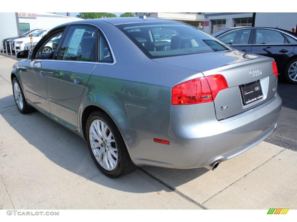 2008 A4 2.0T quattro S-Line Sedan - Quartz Grey Metallic / Black photo #3