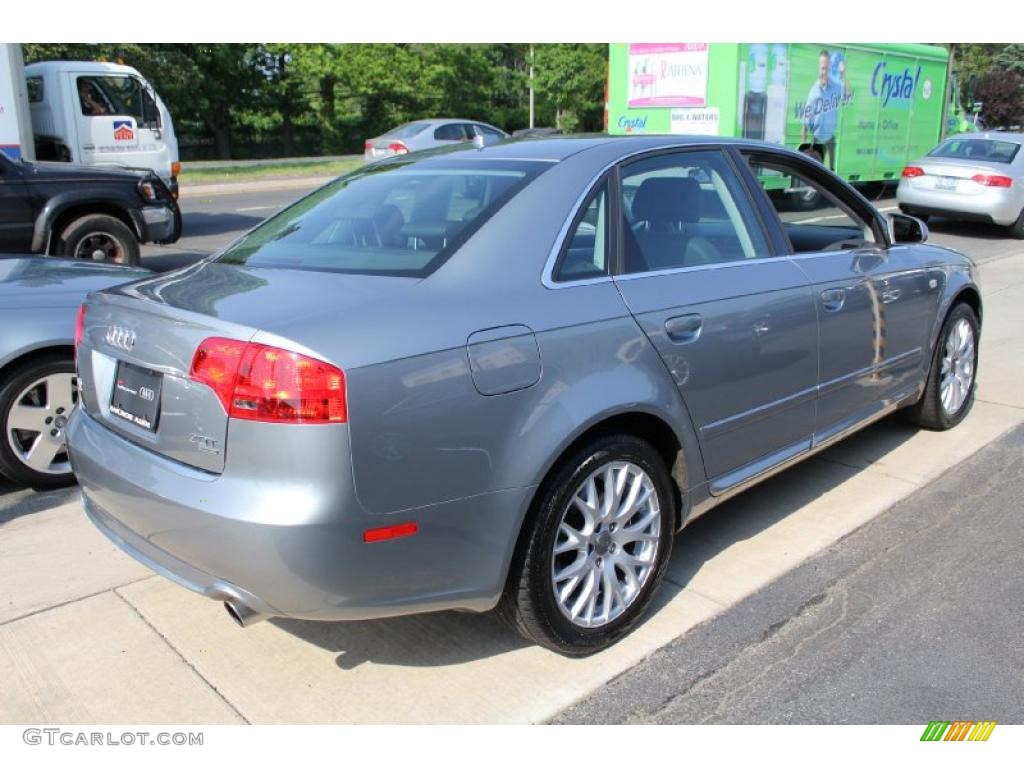 2008 A4 2.0T quattro S-Line Sedan - Quartz Grey Metallic / Black photo #5