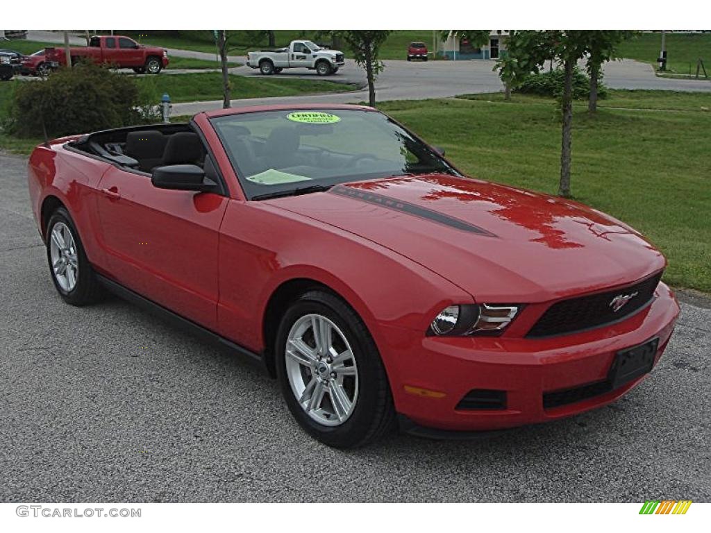 2010 Mustang V6 Convertible - Torch Red / Charcoal Black photo #1